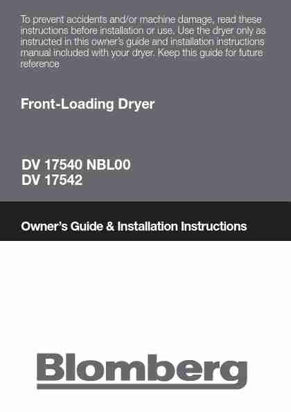 Blomberg Clothes Dryer DV 17542-page_pdf